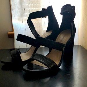 Black Strap Heels
